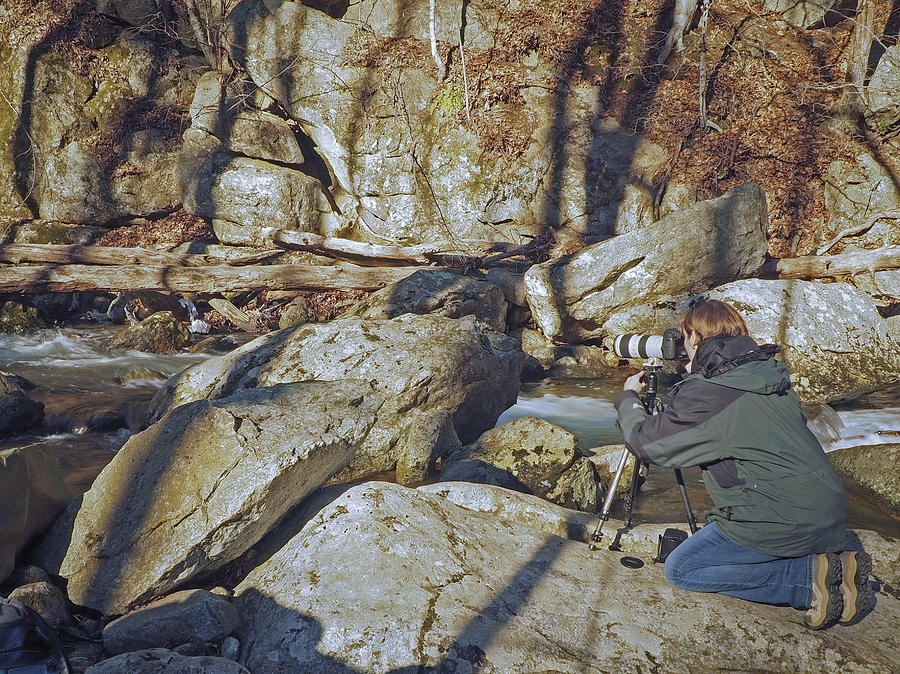 Me Shooting Crabtee Falls Photograph by Amber Kresge