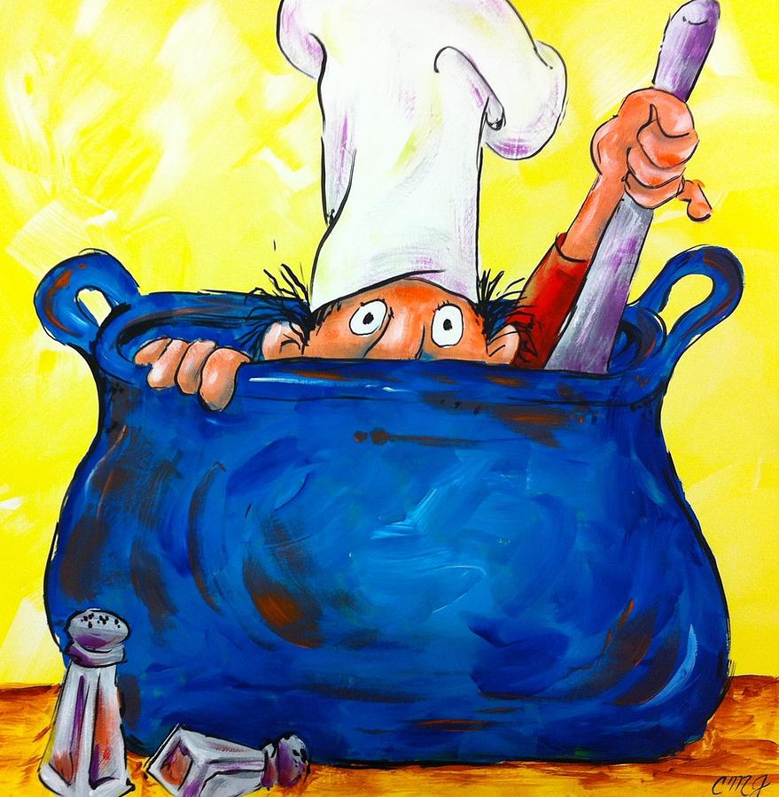 Me-Stew Painting by Connie Mobley Medina