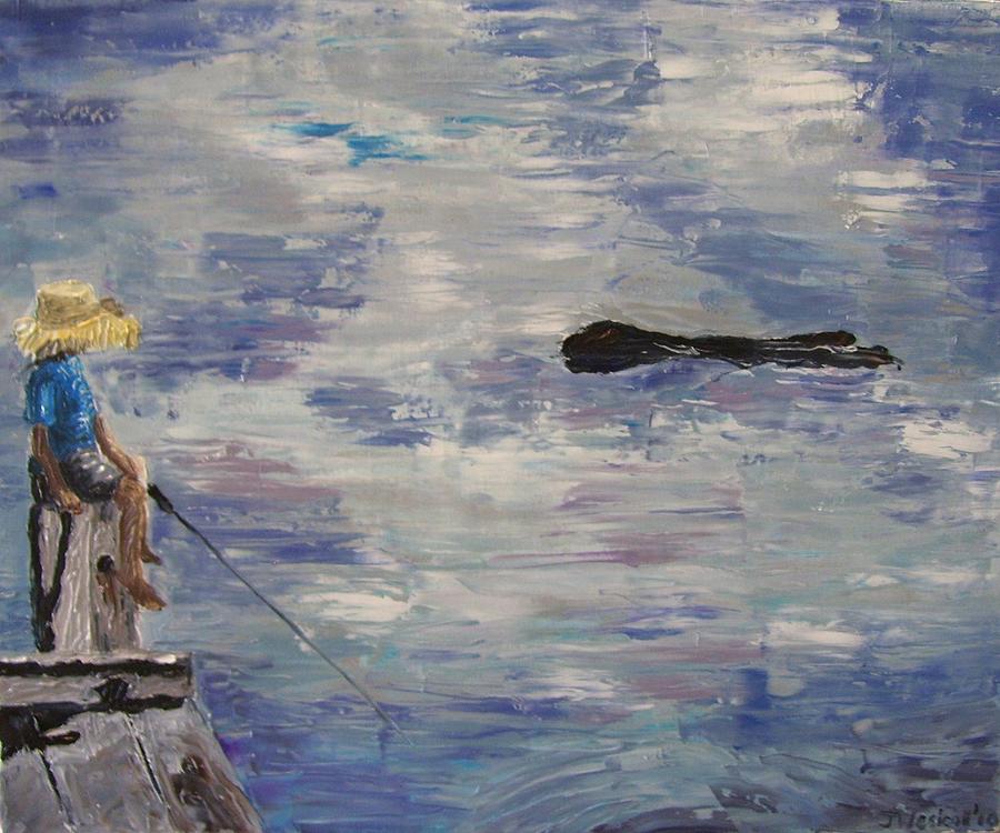 Fish Painting - Me time by Jeni Westcott