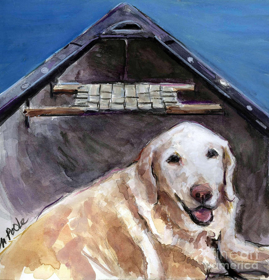 Me You Canoe Painting by Molly Poole