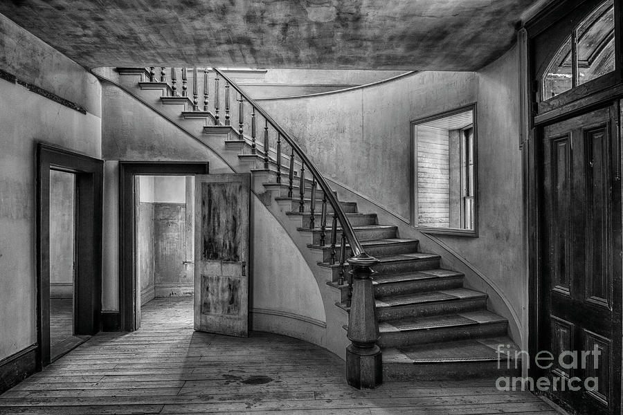 Vintage Photograph - Meade Staircase by Sonya Lang