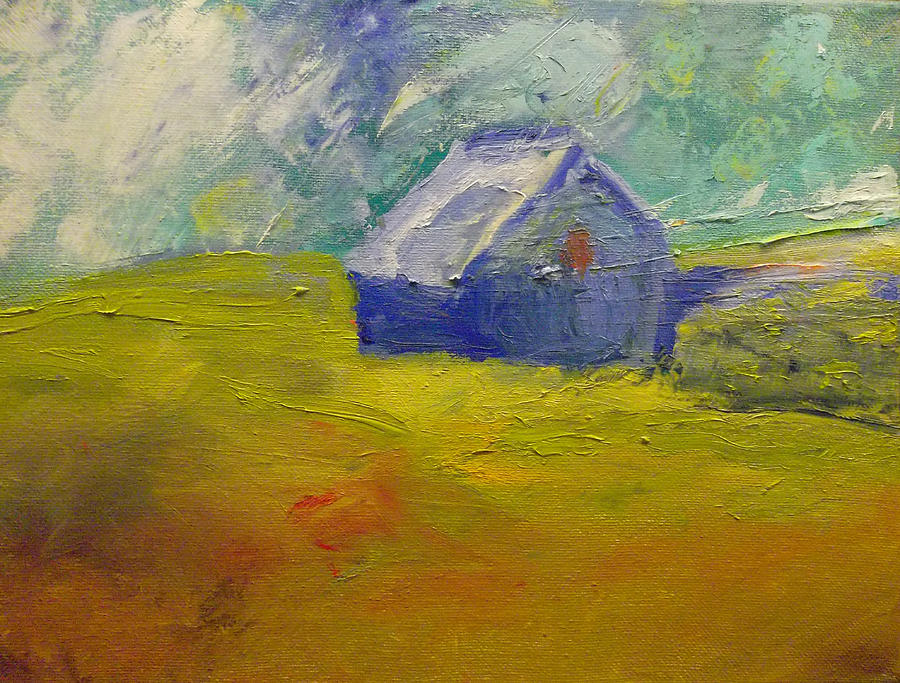 Meadow Blue Painting by Susan Esbensen
