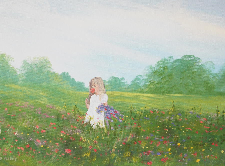 Flower Painting - Meadow Flowers by Cathal O malley