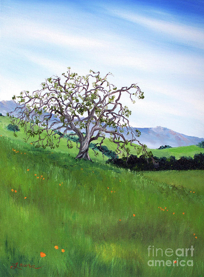 Palo Alto Painting - Meadow in Early March by Laura Iverson