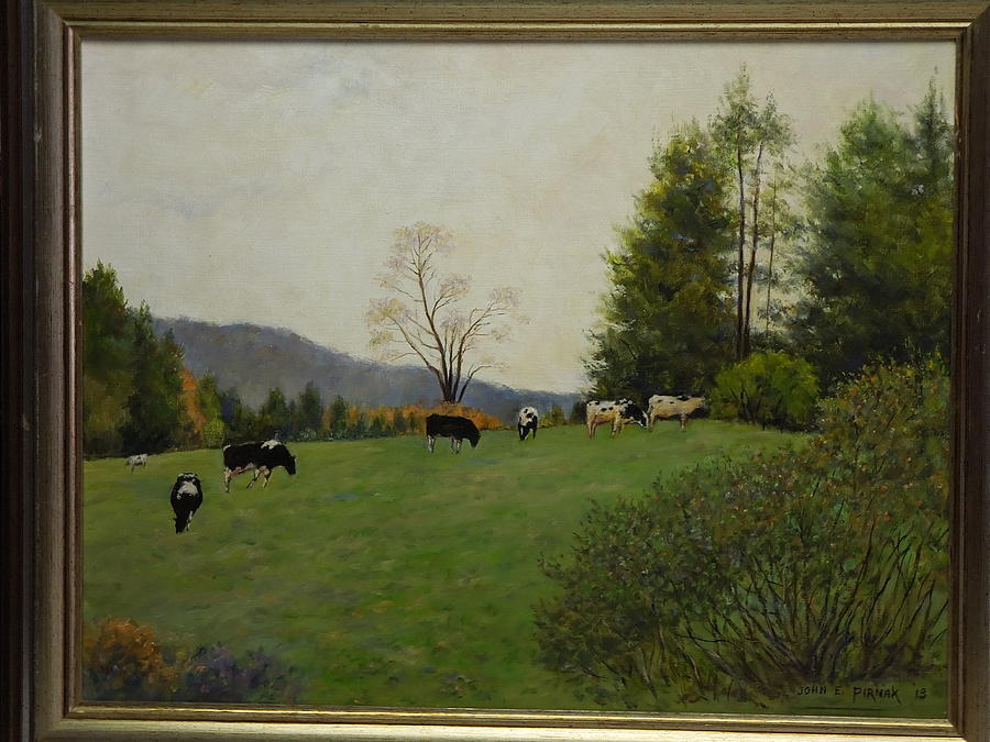 Meadow in Falls Village Painting by John Pirnak