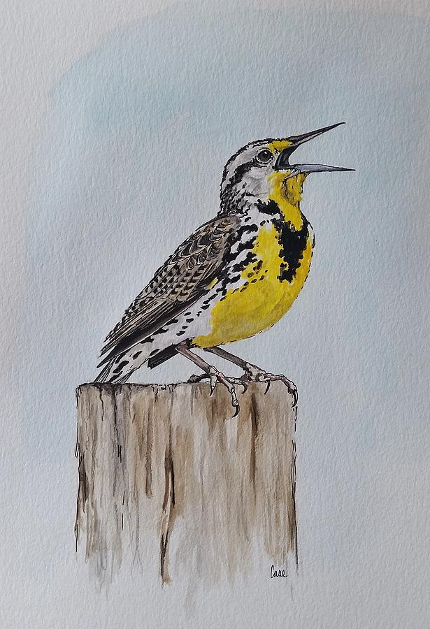 Meadow Lark Song Painting by Katrina Case