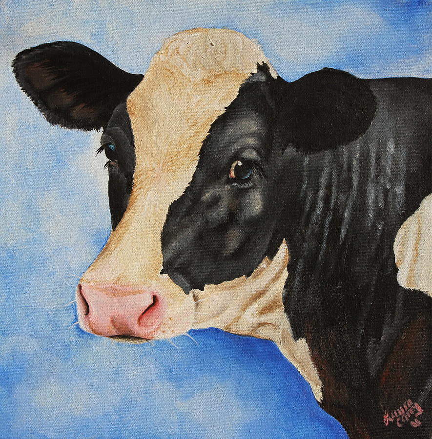 Cow Painting - Meadow by Laura Carey