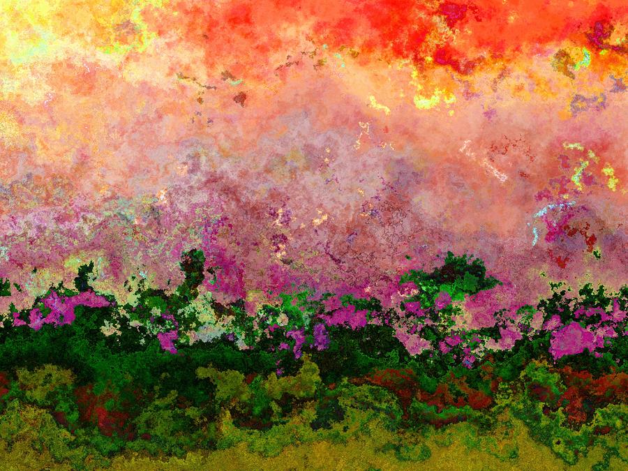 Abstract Digital Art - Meadow Morning by Wendy J St Christopher