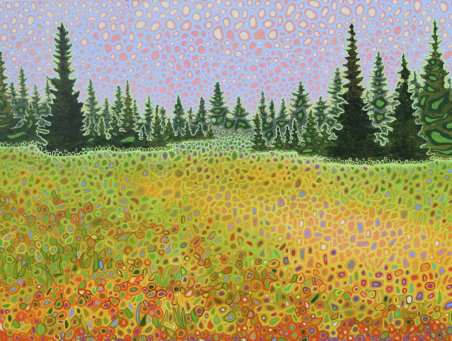 Meadow Pines 3 Painting by Karen Williams-Brusubardis