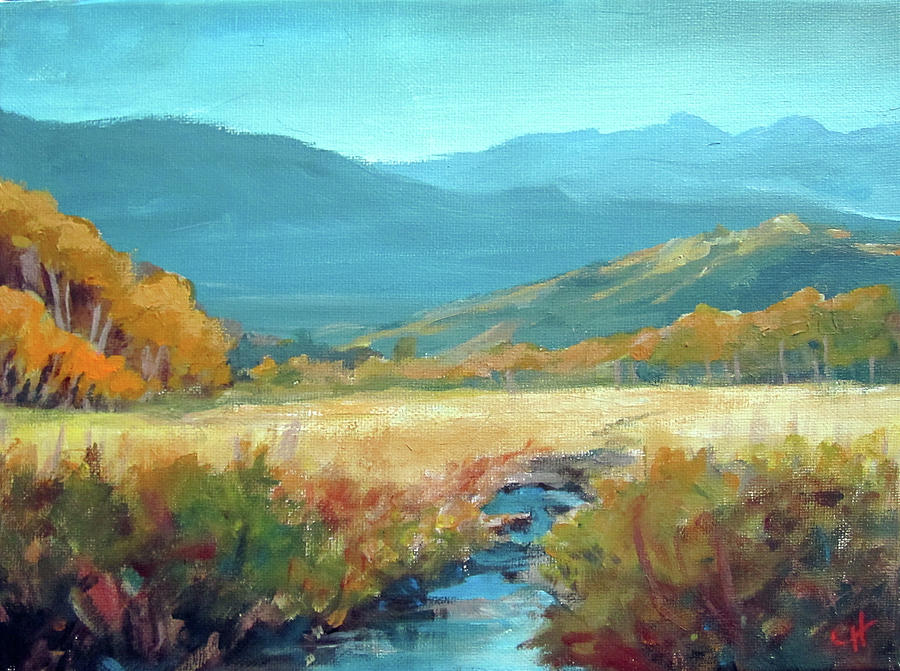 Mountain Painting - Meadow Stream by Carol Hart