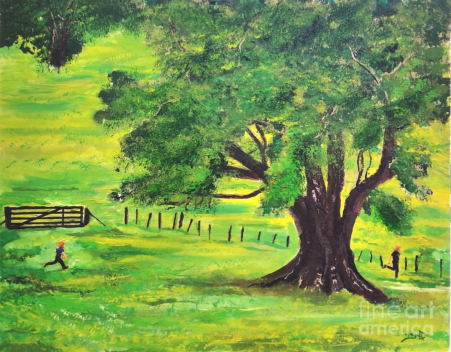 Meadow that stays so green Painting by Eli Gross