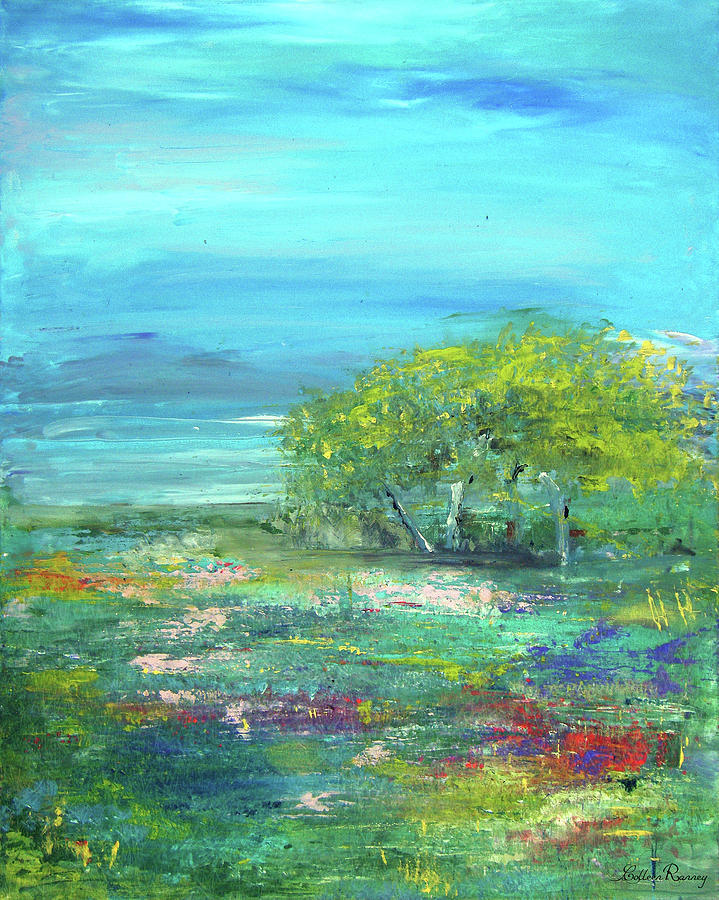 Meadow Trees Painting