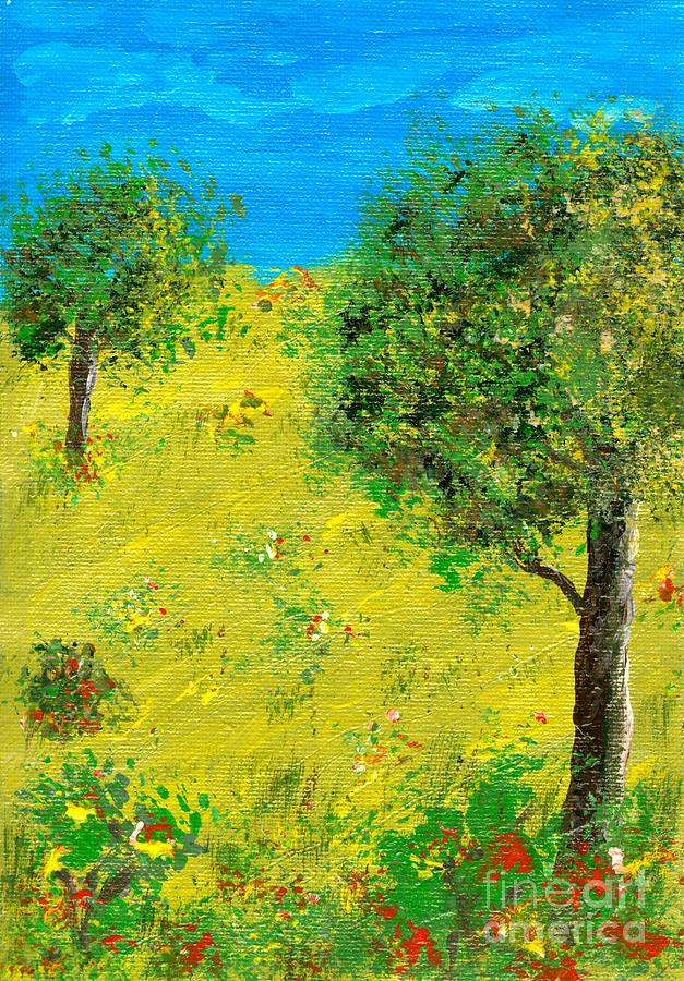 Tree Painting - Meadow With Trees by Sascha Meyer Tree Painting - Meadow With Trees by Sascha Meyer