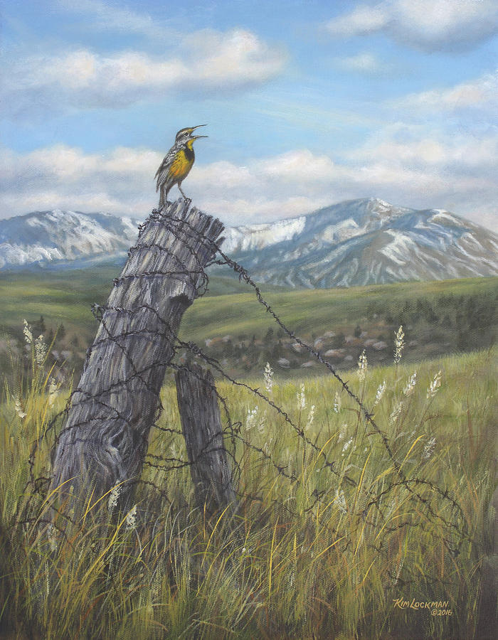 Meadowlark Serenade Painting by Kim Lockman