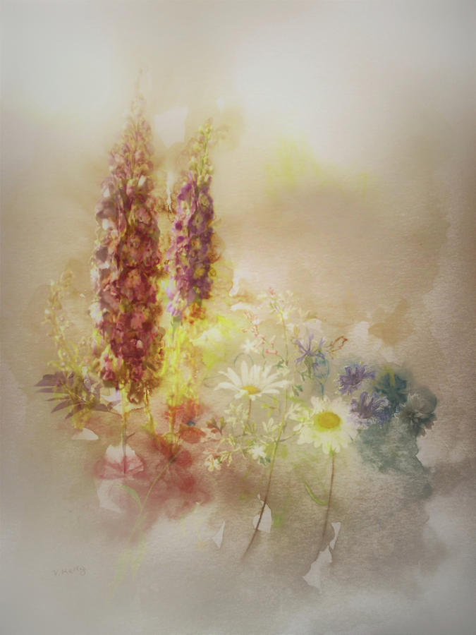 Flower Painting - Meadowsweet by Valerie Anne Kelly