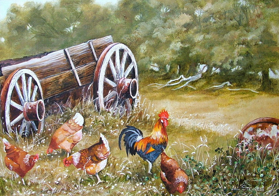 Meals and Wheels Painting by Val Stokes