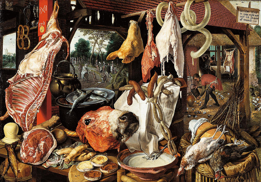 Meat Stall  Photograph by Pieter Aertsen