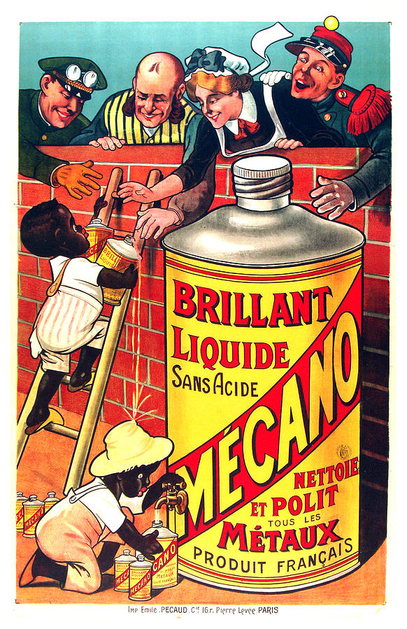 Mecano - Brillant Liquide - Metal Polish - Vintage French Advertising Poster Mixed Media