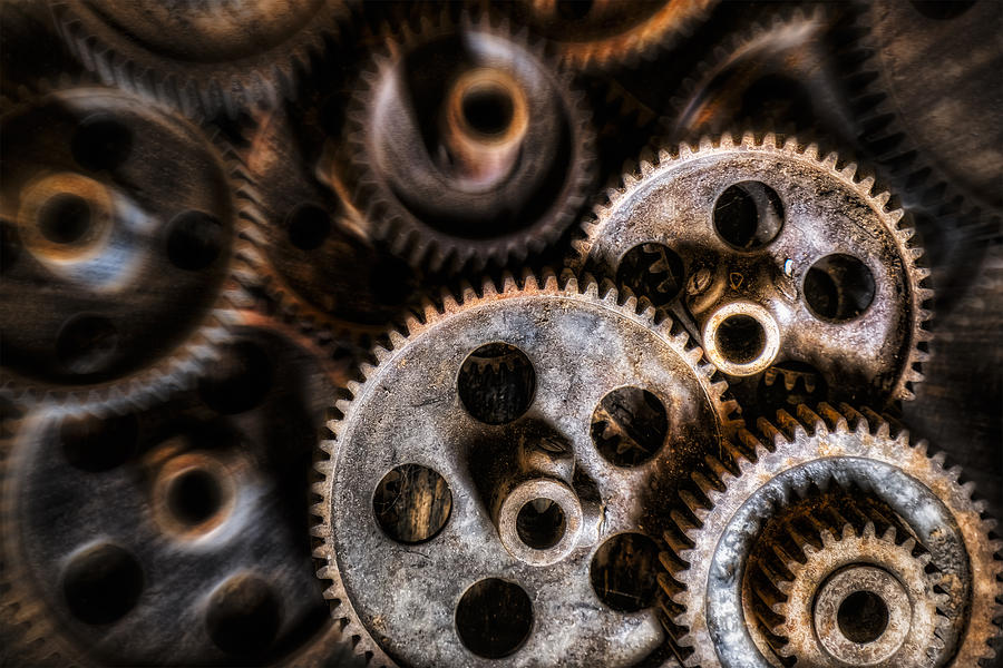 Screw Photograph - Mechanical Gears by Susan Candelario