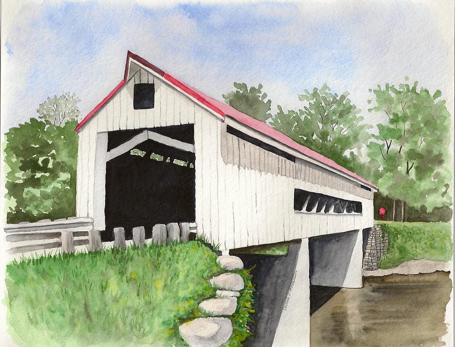 Mechanicsville Rd Bridge Painting by Laurie Anderson