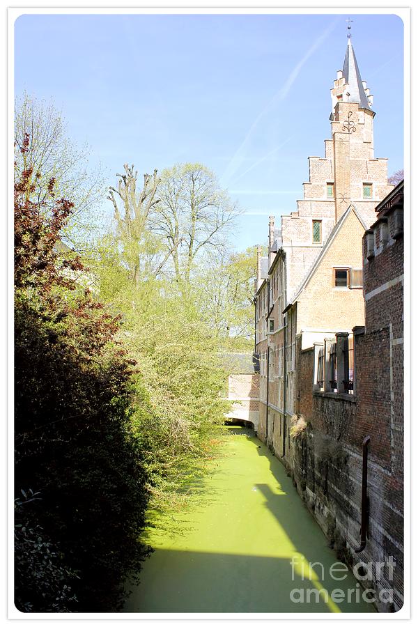 Mechelen canal crow-stepped gable Photograph by Heidi De Leeuw