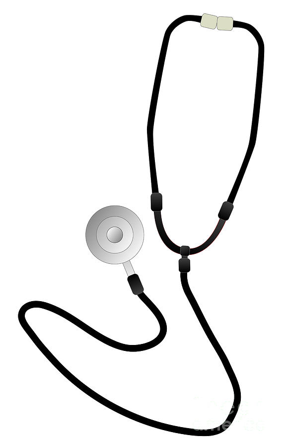 Medical Stethoscope Isolated On A White Background Digital Art by ...