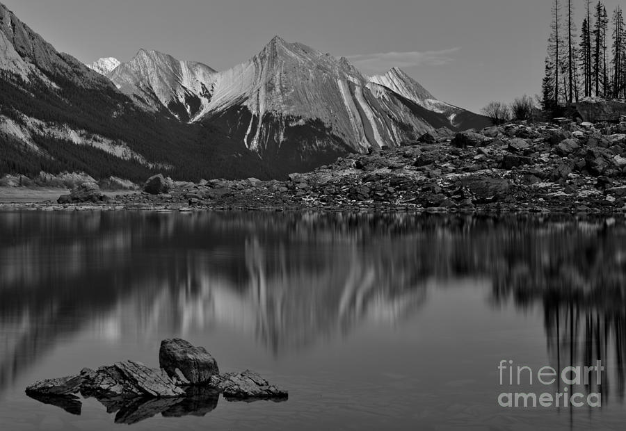 Medicine Lake Black And White Photograph by Adam Jewell