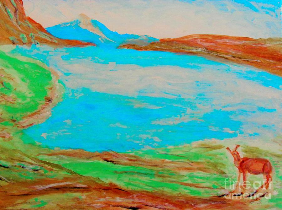 Medicine Lake Painting by Stanley Morganstein