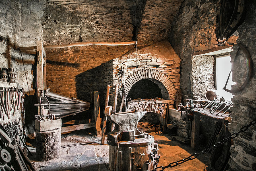 medieval blacksmith shop interior