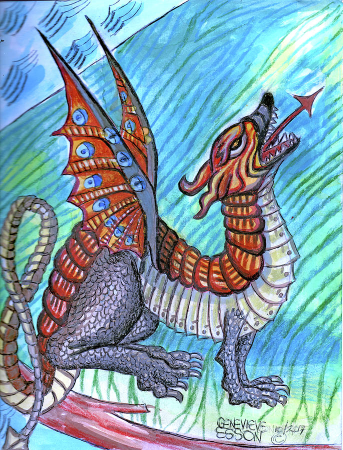 Medieval Dragon Drawings