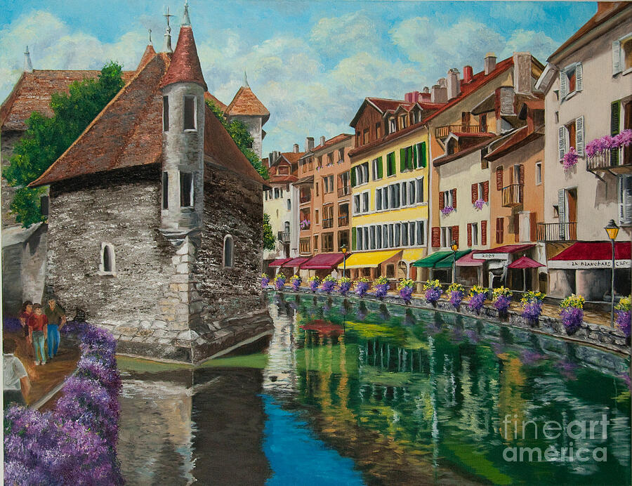Castle Painting - Medieval Jail in Annecy by Charlotte Blanchard
