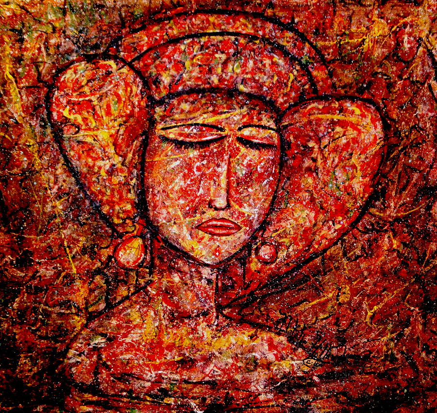 Abstract Painting - Medieval Noble Lady by Natalie Holland