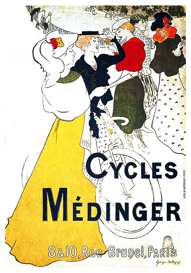 Medinger Cycles - Bicycle - Vintage Advertising Poster Mixed Media