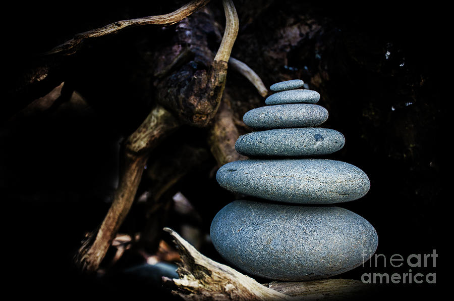 Meditating Photograph - Meditating Stacking Rock #4 by Camboy Artistry