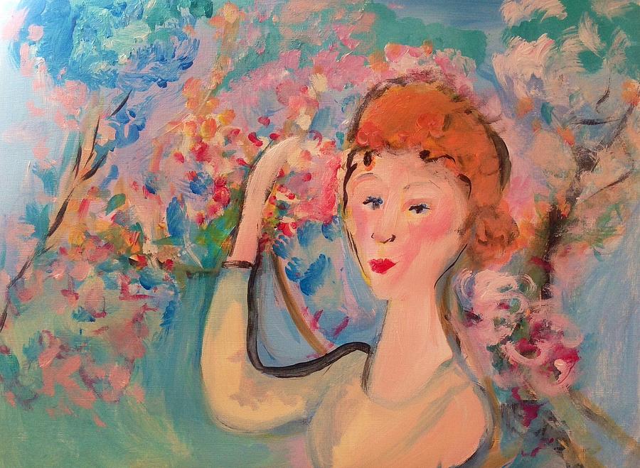Meditation By The Blossom Painting by Judith Desrosiers