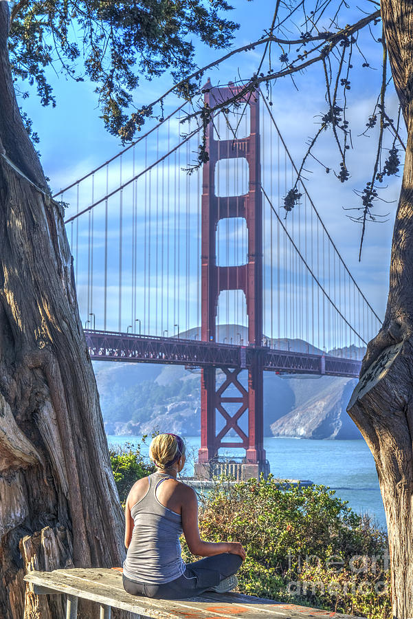 Meditation Golden Gate Bridge Photograph by David Zanzinger