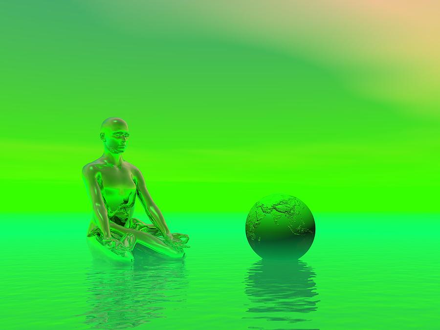 Meditation Green Digital Art by Marie Sprunger - Fine Art America