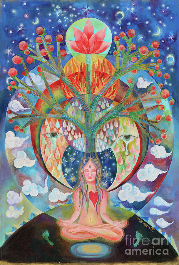 Meditation Painting by Manami Lingerfelt