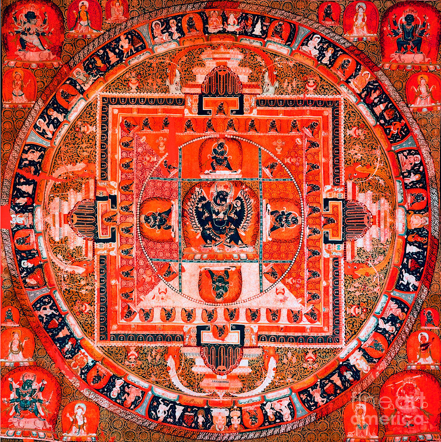 Meditation Yoga Mandala Yuan Dynasty Painting by Peter Ogden