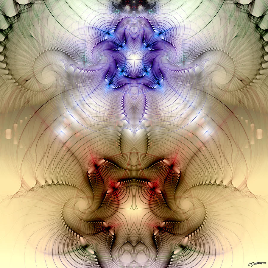 Meditative Symmetry 3 Digital Art by Casey Kotas