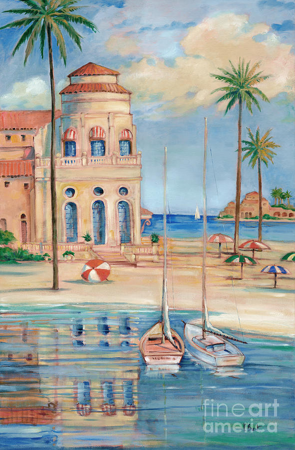 Boat Painting - Mediterranean Beach Club I by Paul Brent