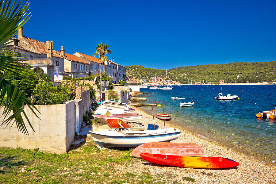 Mediterranean fishermen town of Vis coast Photograph by Brch Photography