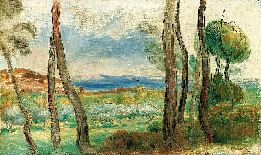 Mediterranean landscape Painting by Pierre-Auguste Renoir