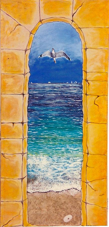Seagull Painting - Mediterranean Meditation  by V Boge