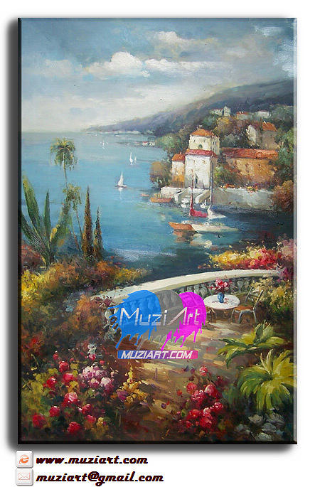 Mediterranean oil painting 2 Painting by Michael - Pixels