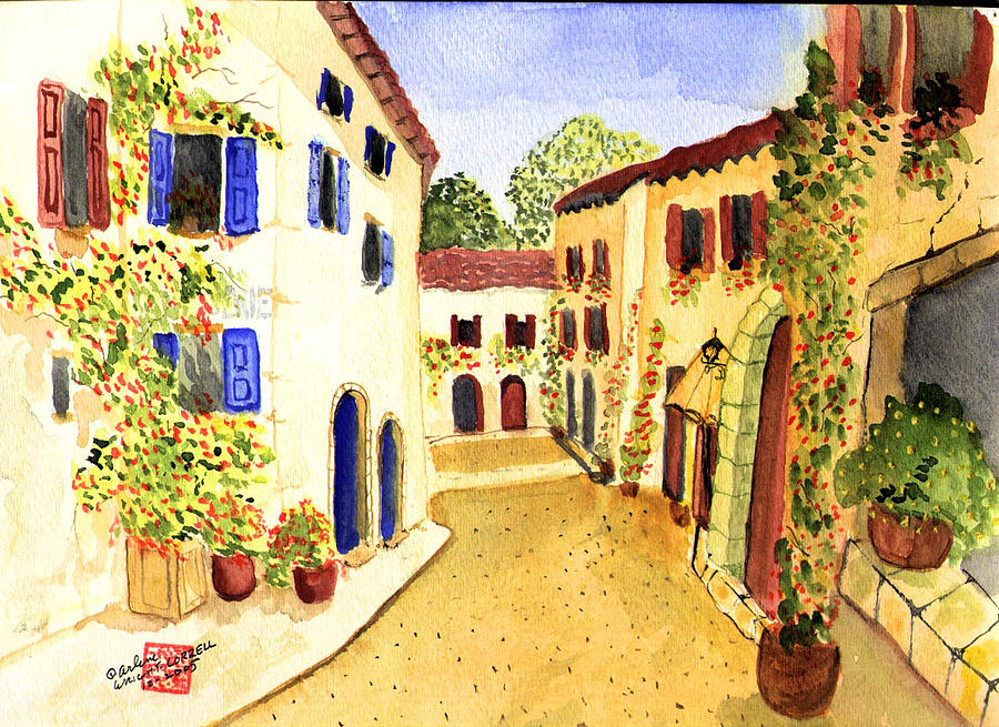 Mediterranean Side Street II Painting by Arlene Wright-Correll