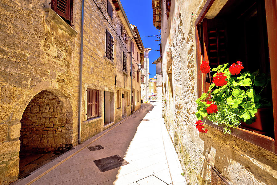 Mediterranean stone street of Vodnjan view Photograph by Brch Photography