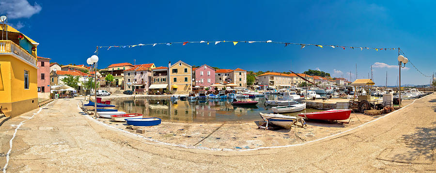 Mediterranean village of Sali panoramic waterfront Photograph by Brch Photography