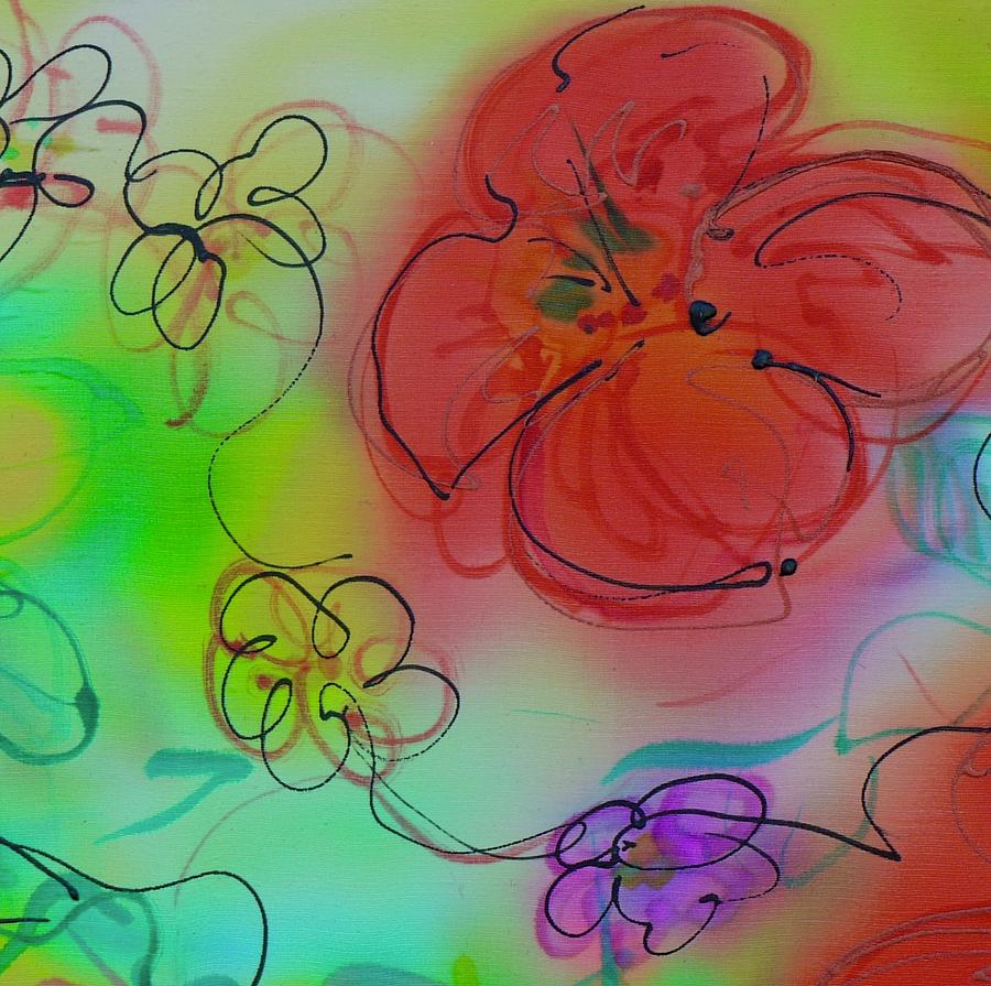 Medium Flower 1 Painting by Barbara Pease