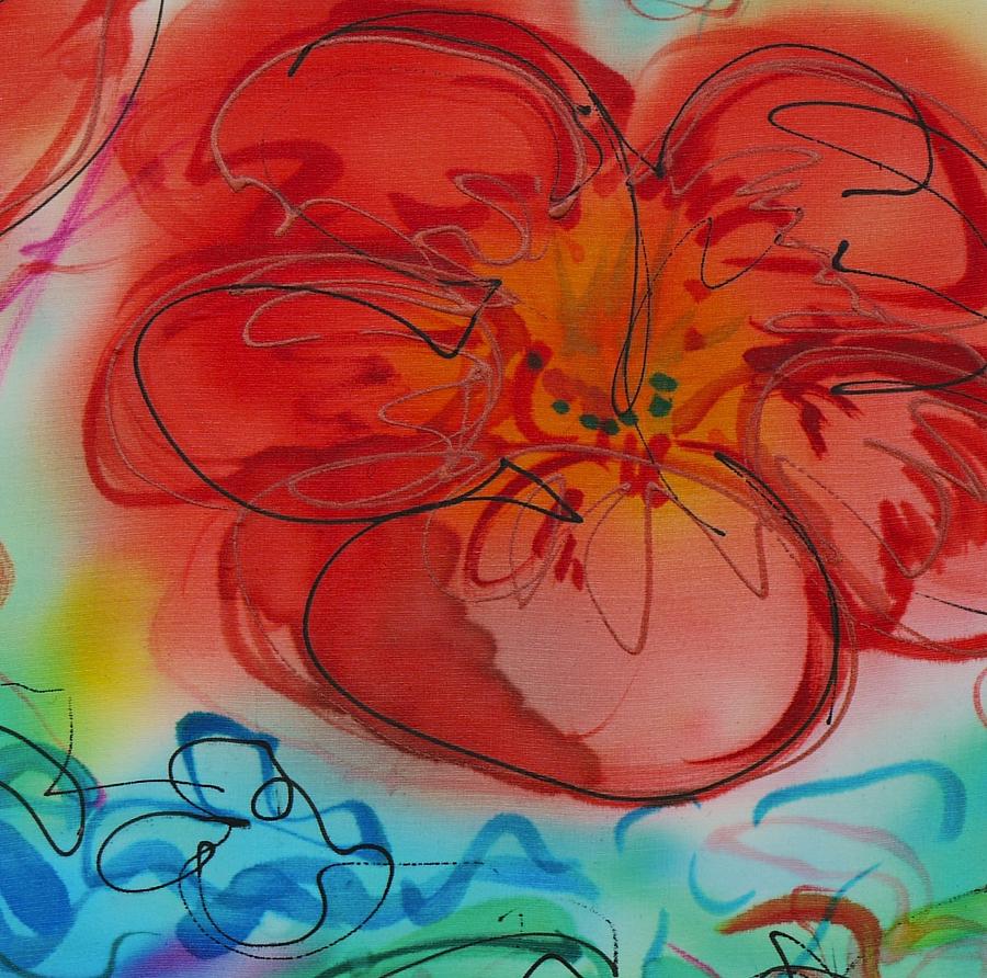 Medium Flower 2 Painting by Barbara Pease
